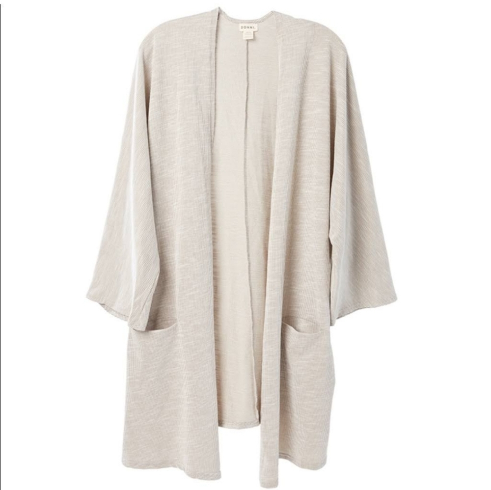 Cardigan Donni Sandwash Ribbed Cardigan Coat OSFA - Picture 2 of 12